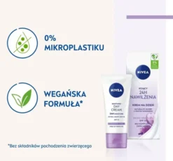 NIVEA 24h Nawilżenia kojący krem do twarzy na dzień SPF15 do skóry wrażliwej 50 ml