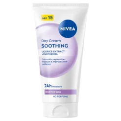 NIVEA 24h Nawilżenia kojący krem do twarzy na dzień SPF15 do skóry wrażliwej 50 ml