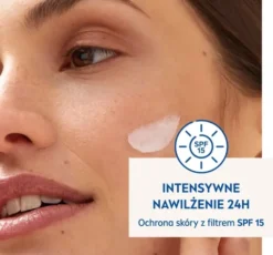 NIVEA 24h Nawilżenia kojący krem do twarzy na dzień SPF15 do skóry wrażliwej 50 ml