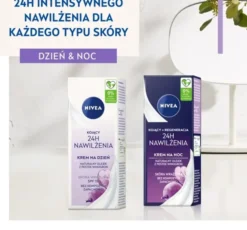 NIVEA 24h Nawilżenia kojący krem do twarzy na dzień SPF15 do skóry wrażliwej 50 ml