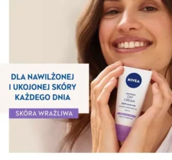 NIVEA 24h Nawilżenia kojący krem do twarzy na dzień SPF15 do skóry wrażliwej 50 ml