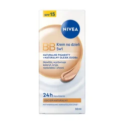 NIVEA 24h Nawilżenia krem na dzień BB 5w1 SPF15 odcień naturalny 50 ml