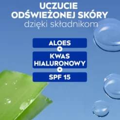 NIVEA 24h Nawilżenia odświeżający krem na dzień SPF15 cera normalna i mieszana 50 ml