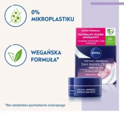 NIVEA 24h Nawilżenia odżywczo - regenerujący krem do twarzy na noc 50 ml