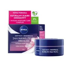 NIVEA 24h Nawilżenia odżywczo - regenerujący krem do twarzy na noc 50 ml