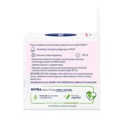 NIVEA 24h Nawilżenia odżywczy krem na dzień SPF30 50 ml