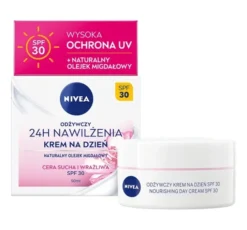 NIVEA 24h Nawilżenia odżywczy krem na dzień SPF30 50 ml