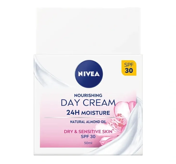 NIVEA 24h Nawilżenia odżywczy krem na dzień SPF30 50 ml
