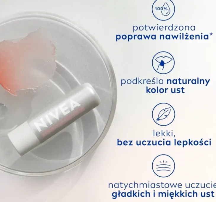 NIVEA Hyaluron Lip Moisture Plus nawilżający balsam do ust w sztyfcie Sheer Rose 5,2 g