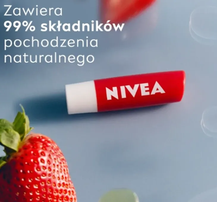 NIVEA Limited Edition pielęgnująca pomadka do ust Strawberry Shine 4,8 g