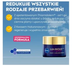 NIVEA Luminous630 krem do twarzy na przebarwienia na noc 50 ml