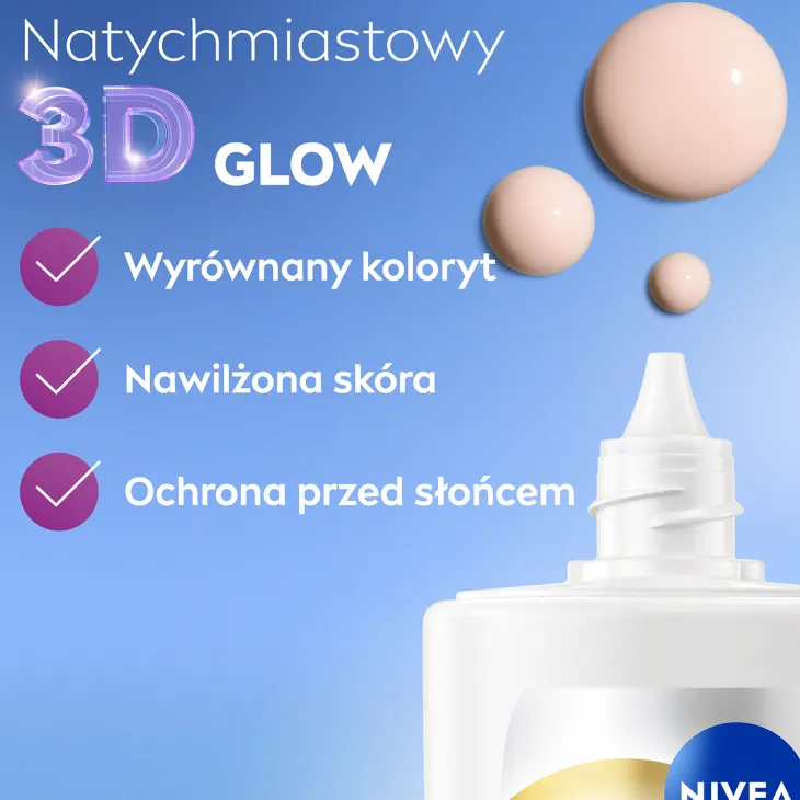 NIVEA Luminous630 Skin Glow Instant Glow Daily Fluid lekki krem koloryzujący do twarzy SPF50+ 40 ml
