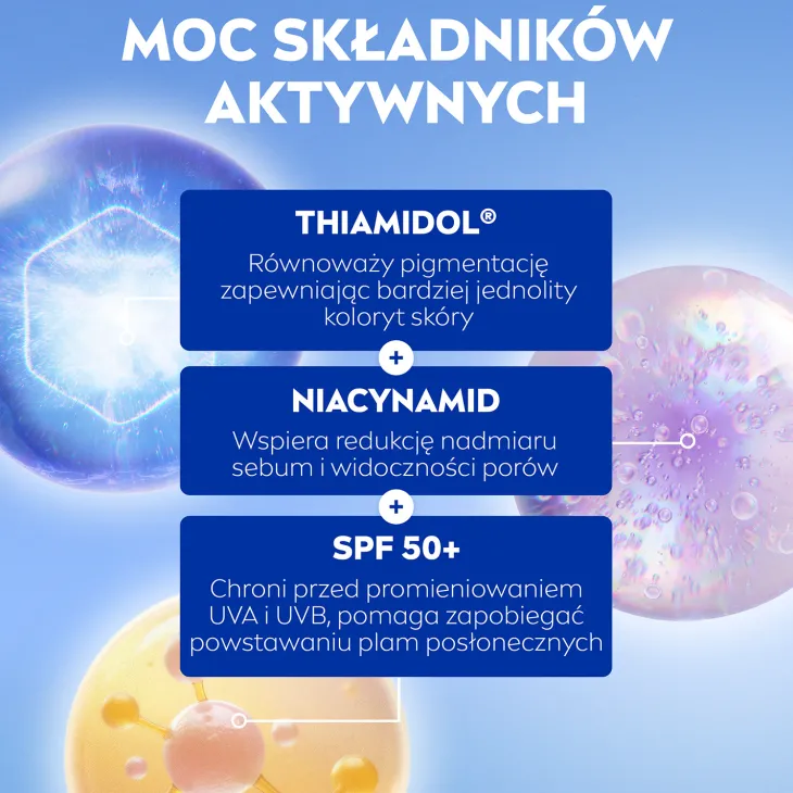 NIVEA Luminous630 Skin Glow Instant Glow Daily Fluid lekki krem koloryzujący do twarzy SPF50+ 40 ml