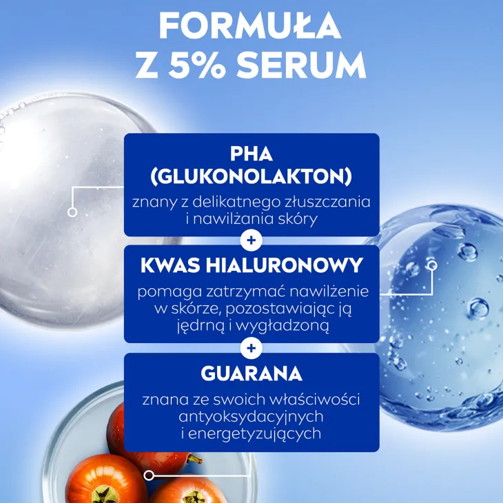 NIVEA Luminous630 Skin Glow płyn micelarny z 5% serum PHA i kwasem hialuronowym 400 ml