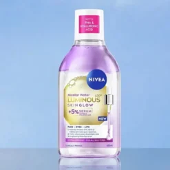 NIVEA Luminous630 Skin Glow płyn micelarny z 5% serum PHA i kwasem hialuronowym 400 ml