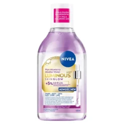 NIVEA Luminous630 Skin Glow płyn micelarny z 5% serum PHA i kwasem hialuronowym 400 ml
