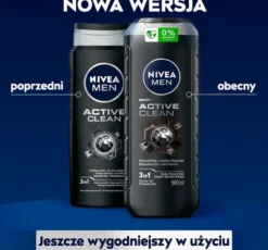 NIVEA MEN Active Clean żel pod prysznic dla mężczyzn 500 ml