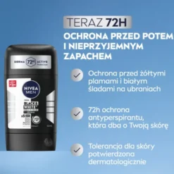 NIVEA MEN Black&White Invisible Original antyperspirant w sztyfcie dla mężczyzn 50 ml
