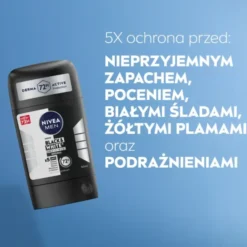 NIVEA MEN Black&White Invisible Original antyperspirant w sztyfcie dla mężczyzn 50 ml