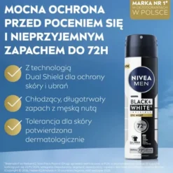 NIVEA MEN Black & White Invisible Epic Night antyperspirant w sprayu 150 ml