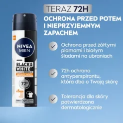 NIVEA MEN Black&White Invisible Ultimate Protect antyperspirant w sprayu dla mężczyzn 150 ml
