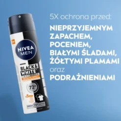 NIVEA MEN Black&White Invisible Ultimate Protect antyperspirant w sprayu dla mężczyzn 150 ml