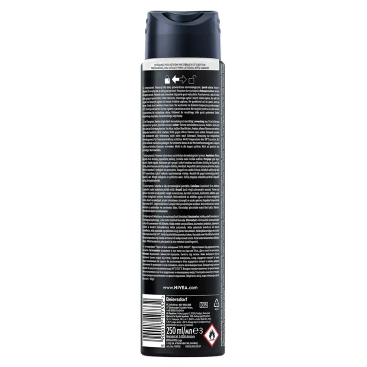 NIVEA MEN Black & White Invisible Epic Night antyperspirant w sprayu 250 ml