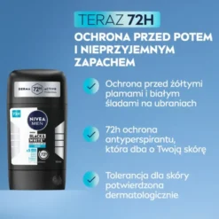 NIVEA MEN Black&White Invisible Fresh antyperspirant w sztyfcie dla mężczyzn 50 ml