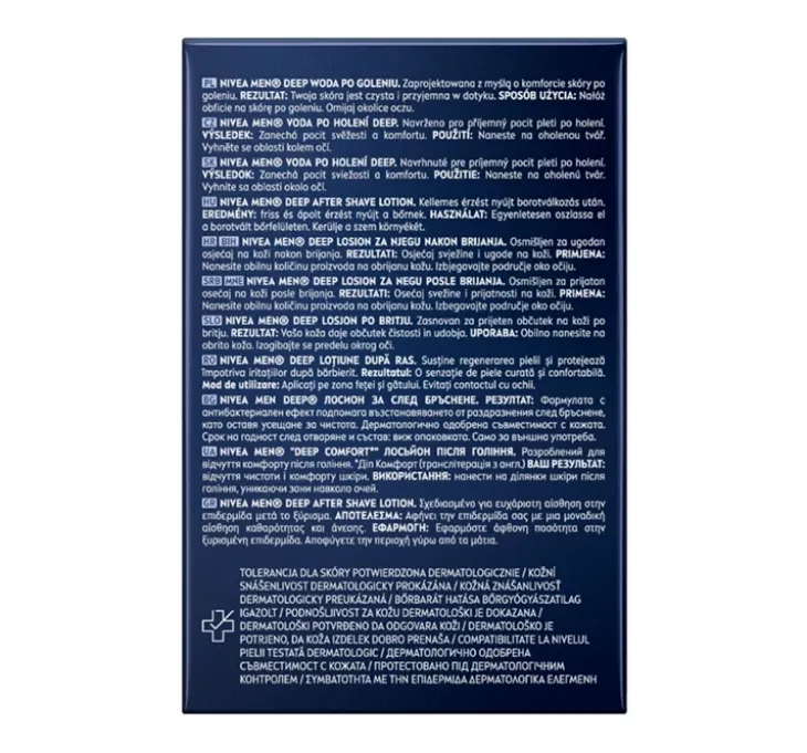 NIVEA MEN Deep Comfort antybakteryjna woda po goleniu 100 ml