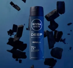 NIVEA MEN Deep DarkWood Maxx Tech 72h Black Carbon antyperspirant w sprayu 150 ml
