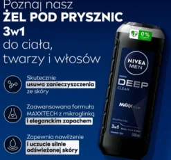 NIVEA MEN Deep żel pod prysznic z węglem 500 ml