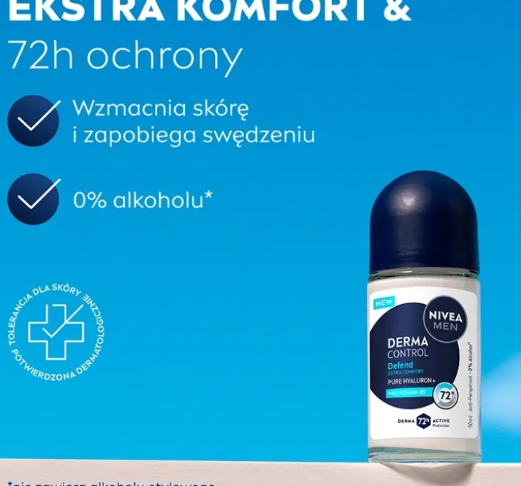 NIVEA MEN Derma Control antyperspirant w kulce dla mężczyzn Defend 50 ml
