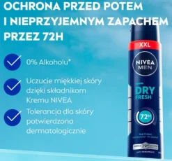 NIVEA MEN Dry Fresh antyperspirant w sprayu dla mężczyzn 250 ml