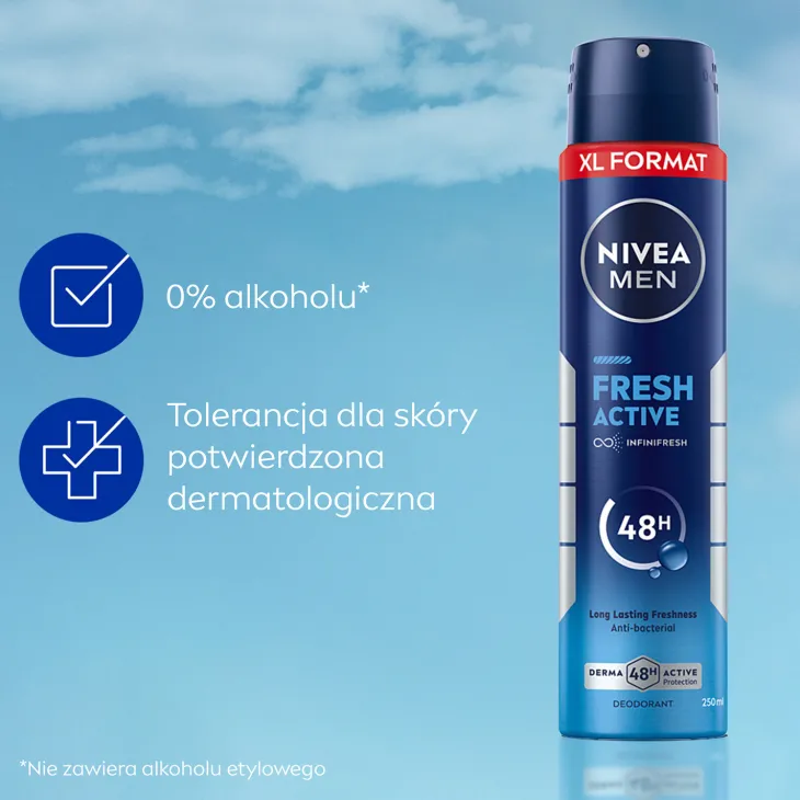 NIVEA MEN Fresh Active dezodorant w sprayu dla mężczyzn 250 ml