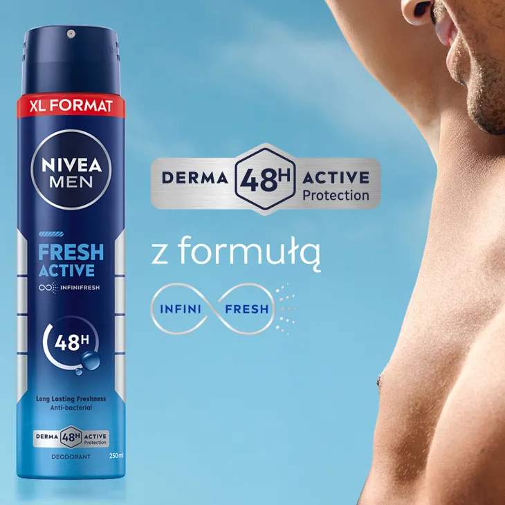 NIVEA MEN Fresh Active dezodorant w sprayu dla mężczyzn 250 ml