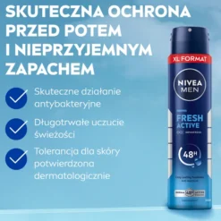 NIVEA MEN Fresh Active dezodorant w sprayu dla mężczyzn 250 ml