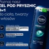 NIVEA MEN Fresh Kick chłodzący żel pod prysznic do twarzy ciała i włosów 500 ml