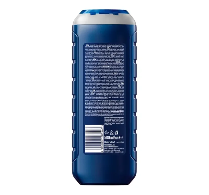 NIVEA MEN Fresh Kick chłodzący żel pod prysznic do twarzy ciała i włosów 500 ml