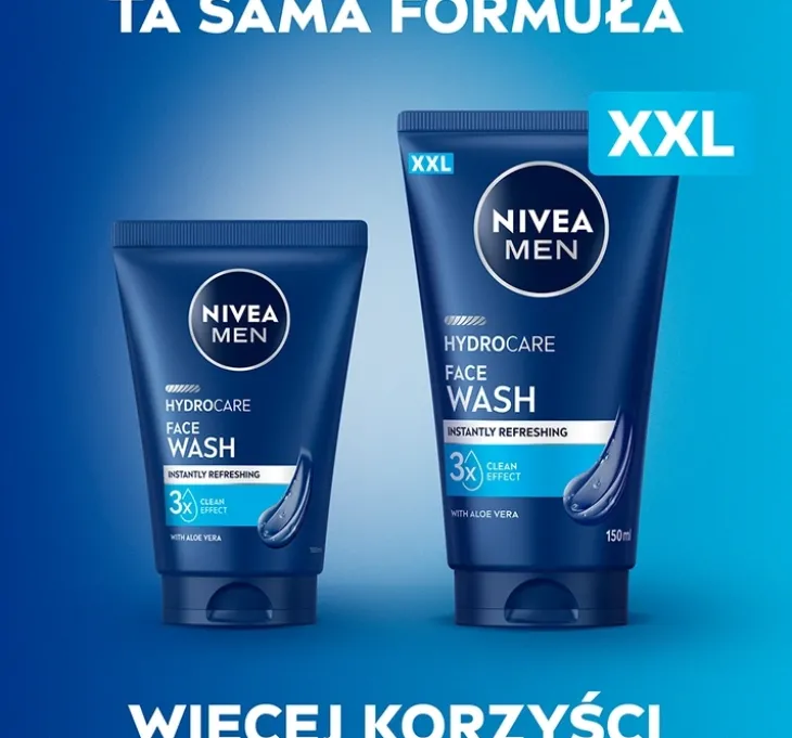 NIVEA MEN Hydrocare żel do mycia twarzy 150 ml
