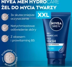 NIVEA MEN Hydrocare żel do mycia twarzy 150 ml