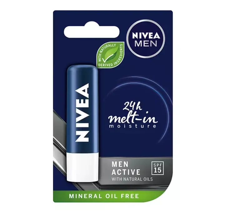 NIVEA MEN pielęgnująca pomadka do ust SPF15 Active 4,8 ml
