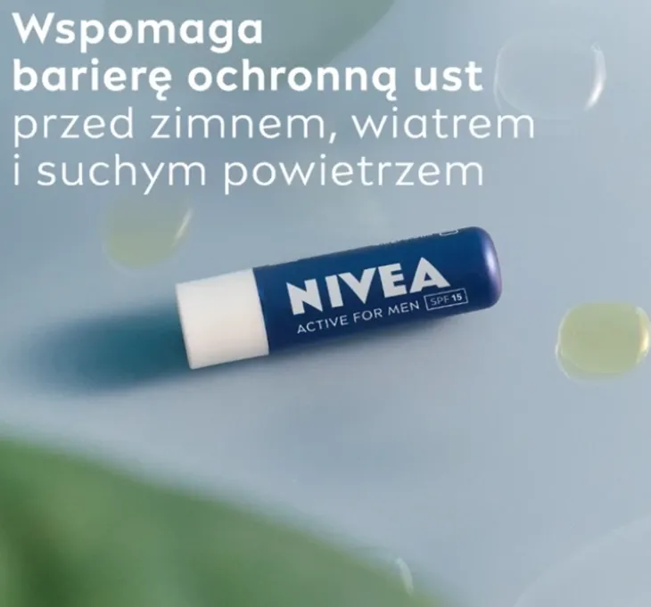 NIVEA MEN pielęgnująca pomadka do ust SPF15 Active 4,8 ml