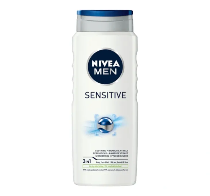 NIVEA MEN Sensitive łagodzący żel pod prysznic 3w1 dla mężczyzn 500 ml