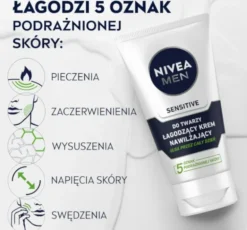 NIVEA MEN Sensitive łagodzący krem do twarzy dla mężczyzn 75 ml