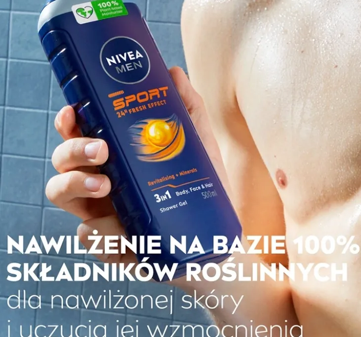 NIVEA MEN Sport żel pod prysznic 3w1 dla mężczyzn 250 ml
