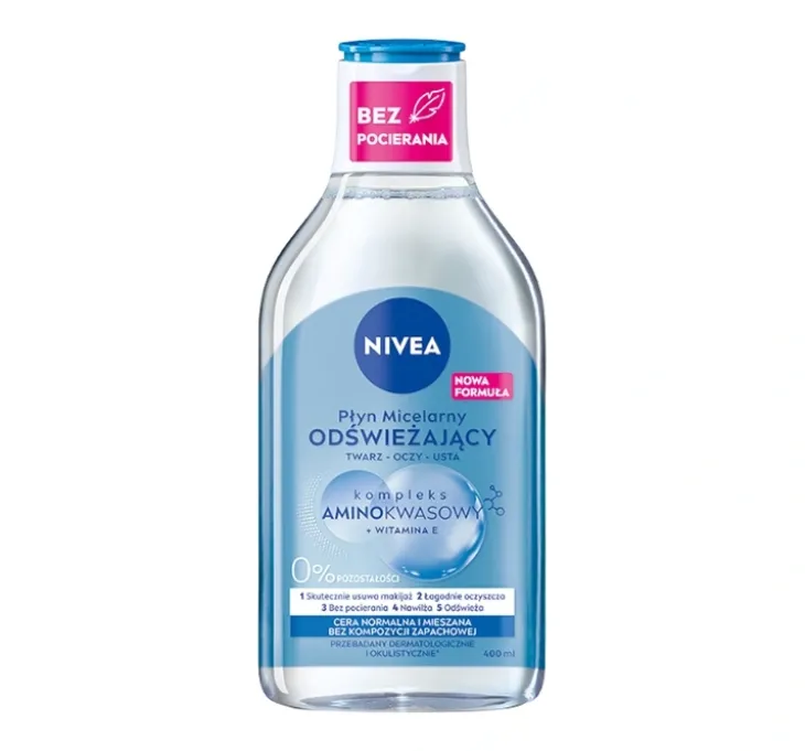 NIVEA odświeżający płyn micelarny do twarzy cera normalna i mieszana 400 ml