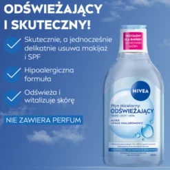 NIVEA odświeżający płyn micelarny do twarzy cera normalna i mieszana 400 ml