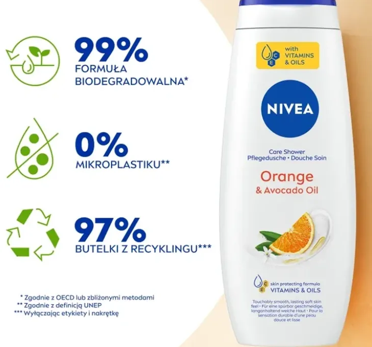 NIVEA Orange&Avocado Oil pielęgnujący żel pod prysznic 500 ml