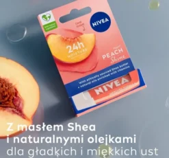 NIVEA pielęgnująca pomadka do ust Peach Shine 4,8 g