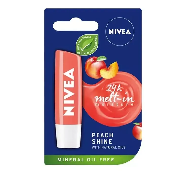 NIVEA pielęgnująca pomadka do ust Peach Shine 4,8 g